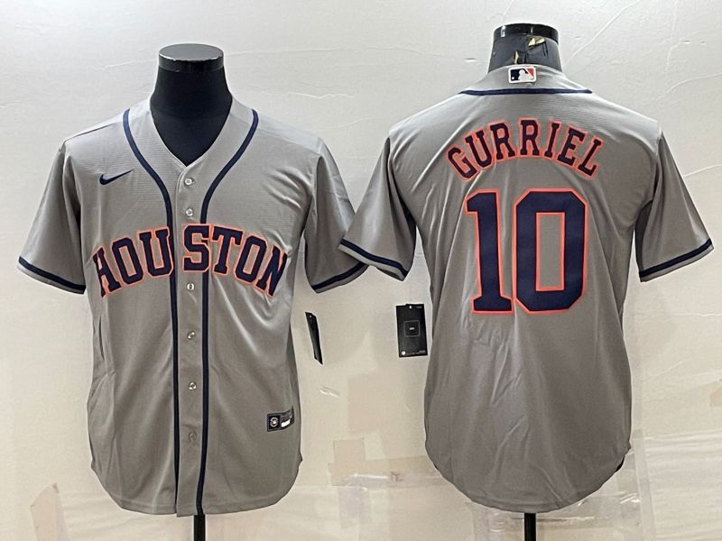 Men Houston Astros #10 Gurriel Grey Game Nike 2022 MLB Jerseys->houston astros->MLB Jersey
